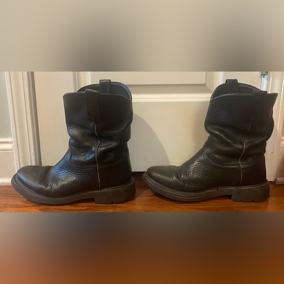 Ariat Sierra Work Boots Sz 11D Black Full-grain Leather ATS Stability System